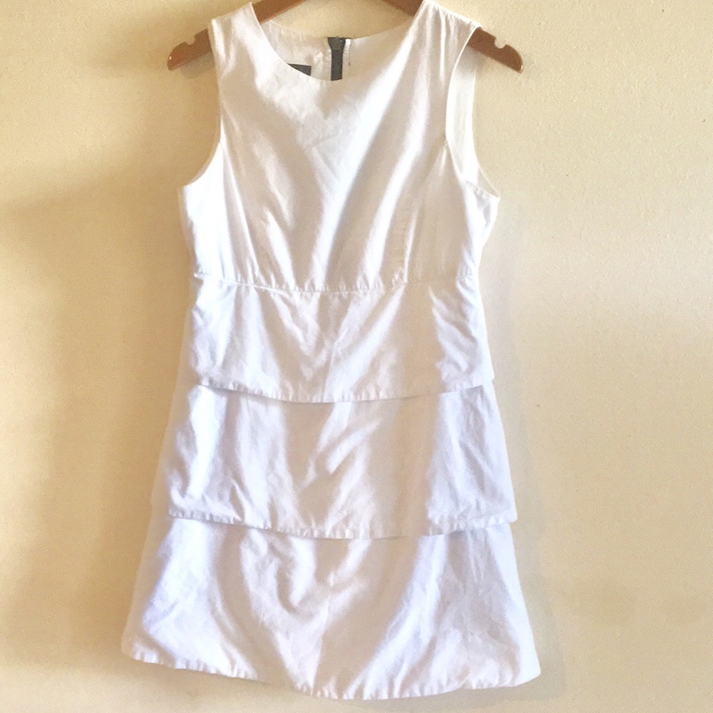 Zara White Tiered Dress